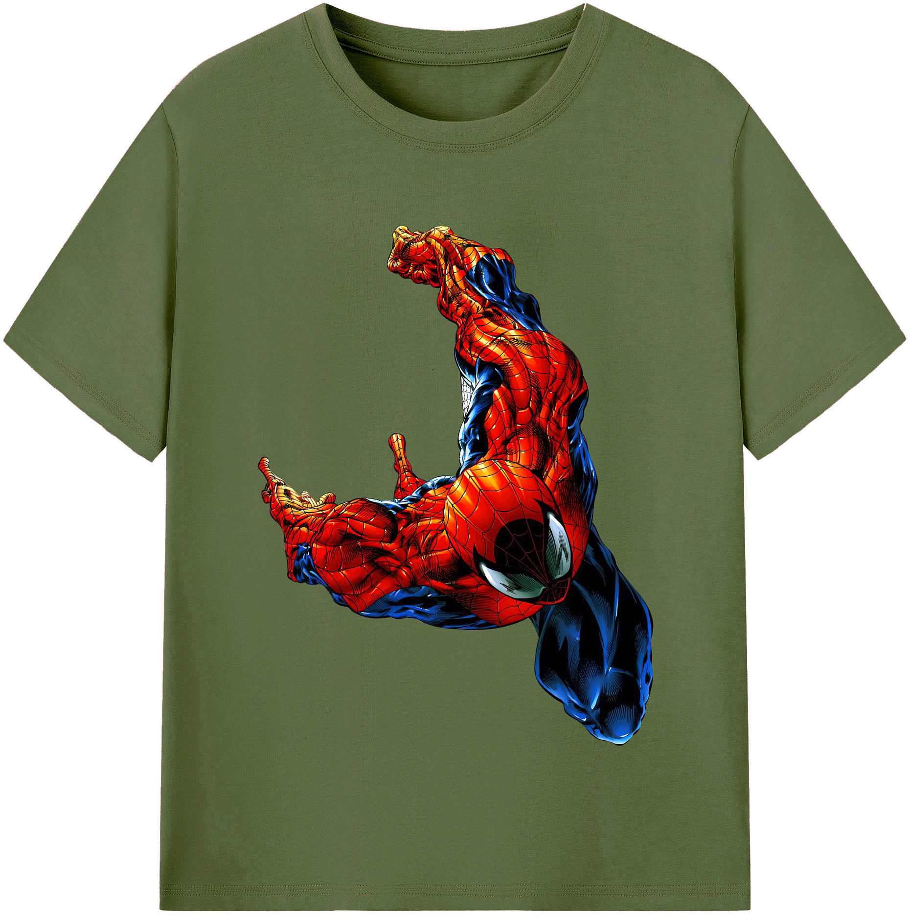 （画像用） Spider Man スパイダーマン 綿100％半袖Tシャツ（フロントプリント）